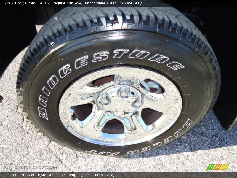 Bright White / Medium Slate Gray 2007 Dodge Ram 1500 ST Regular Cab 4x4
