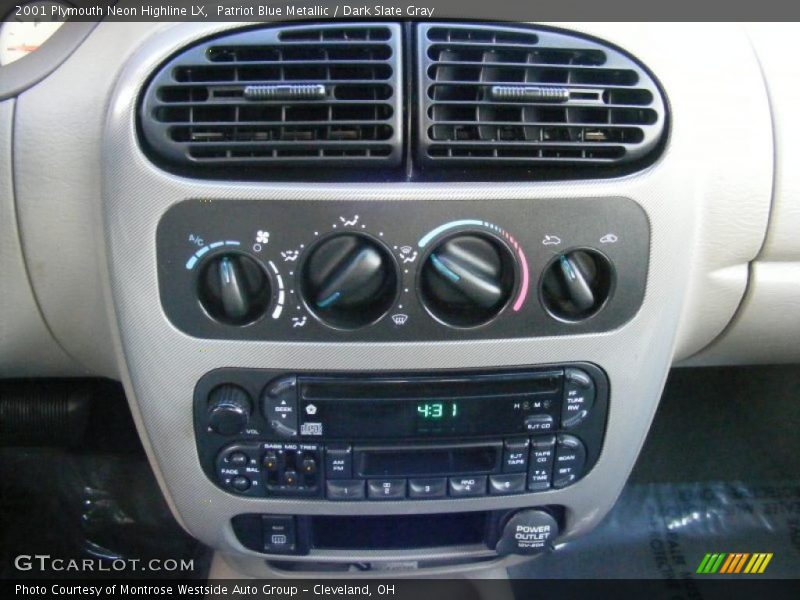 Controls of 2001 Neon Highline LX