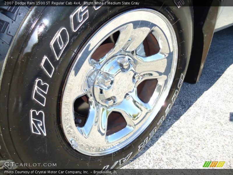 Bright White / Medium Slate Gray 2007 Dodge Ram 1500 ST Regular Cab 4x4