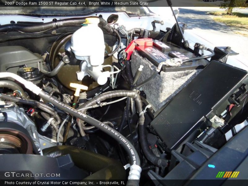 Bright White / Medium Slate Gray 2007 Dodge Ram 1500 ST Regular Cab 4x4
