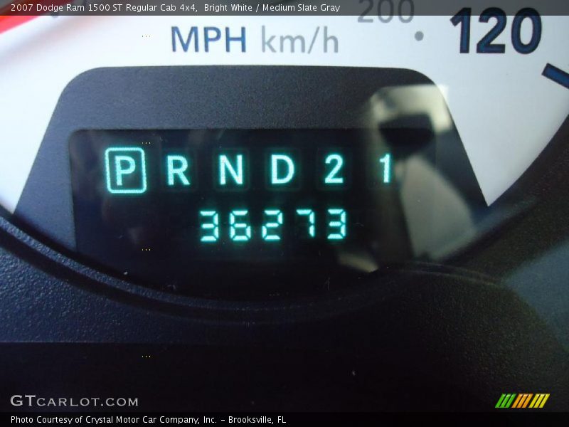 Bright White / Medium Slate Gray 2007 Dodge Ram 1500 ST Regular Cab 4x4