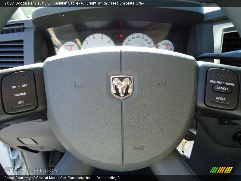 Bright White / Medium Slate Gray 2007 Dodge Ram 1500 ST Regular Cab 4x4