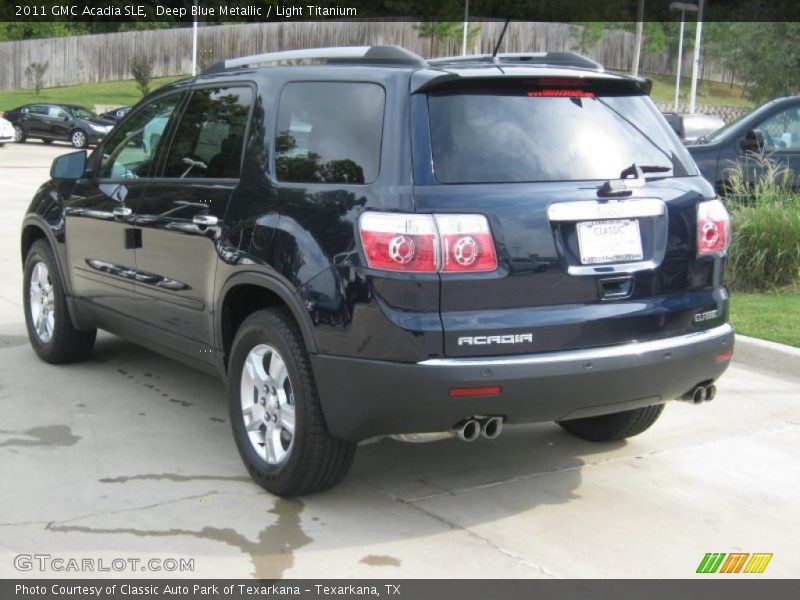 Deep Blue Metallic / Light Titanium 2011 GMC Acadia SLE
