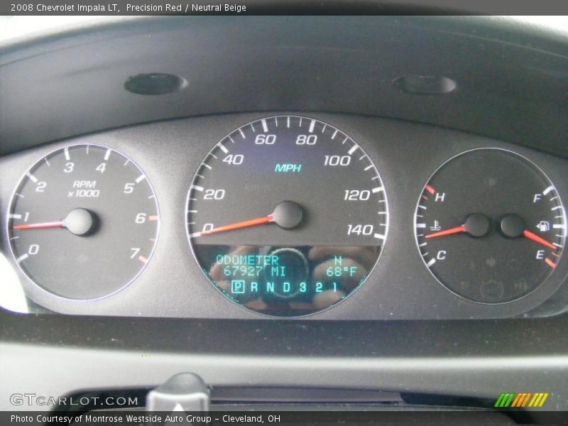 Precision Red / Neutral Beige 2008 Chevrolet Impala LT