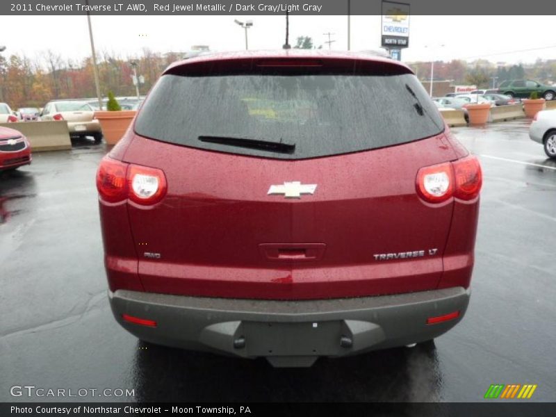 Red Jewel Metallic / Dark Gray/Light Gray 2011 Chevrolet Traverse LT AWD