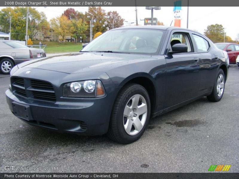 Steel Blue Metallic / Dark Slate Gray 2008 Dodge Charger SE