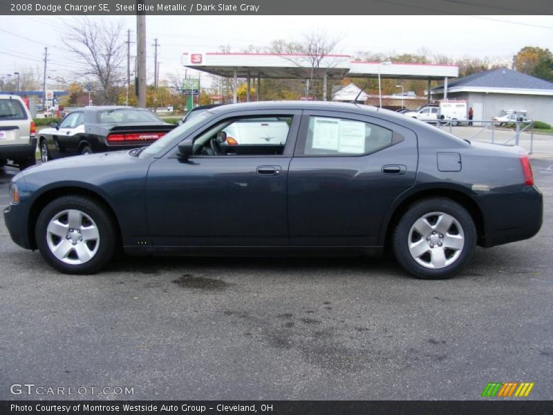 Steel Blue Metallic / Dark Slate Gray 2008 Dodge Charger SE