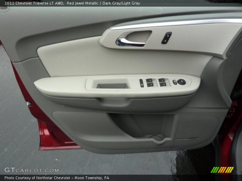 Red Jewel Metallic / Dark Gray/Light Gray 2011 Chevrolet Traverse LT AWD