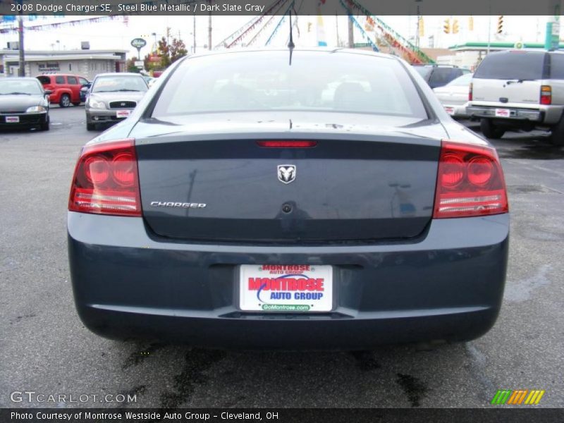 Steel Blue Metallic / Dark Slate Gray 2008 Dodge Charger SE