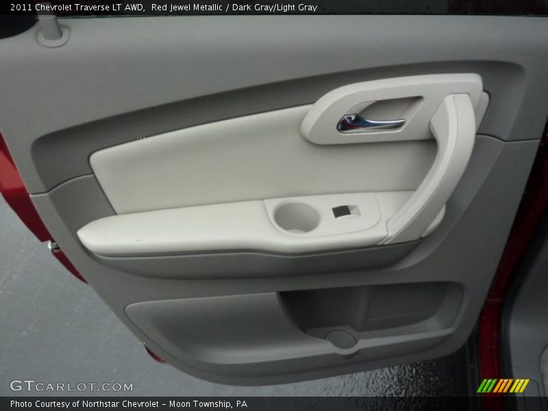 Red Jewel Metallic / Dark Gray/Light Gray 2011 Chevrolet Traverse LT AWD