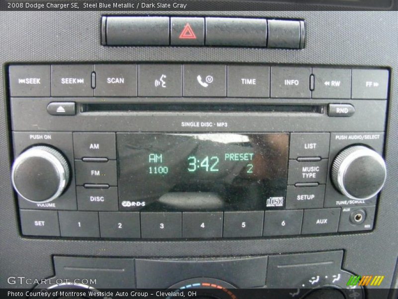 Steel Blue Metallic / Dark Slate Gray 2008 Dodge Charger SE