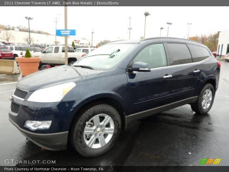 Dark Blue Metallic / Ebony/Ebony 2011 Chevrolet Traverse LT AWD