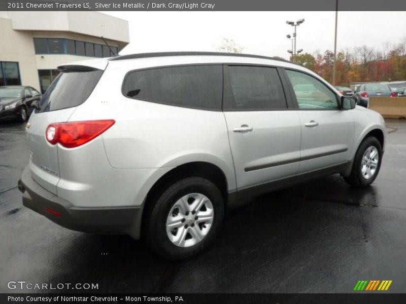 Silver Ice Metallic / Dark Gray/Light Gray 2011 Chevrolet Traverse LS