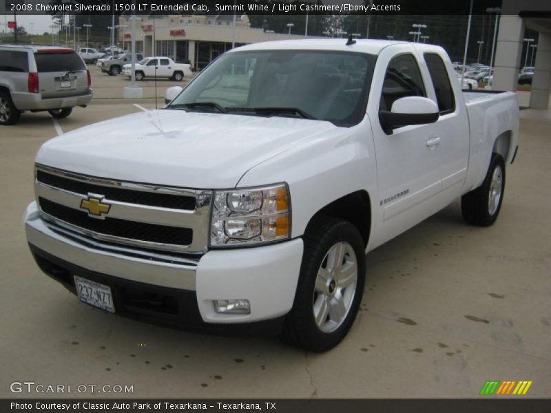 Summit White / Light Cashmere/Ebony Accents 2008 Chevrolet Silverado 1500 LT Extended Cab