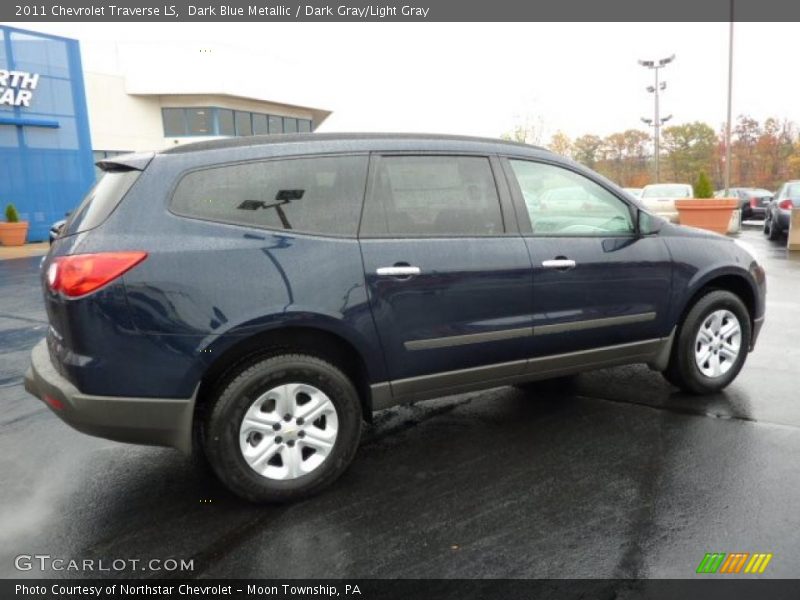 Dark Blue Metallic / Dark Gray/Light Gray 2011 Chevrolet Traverse LS