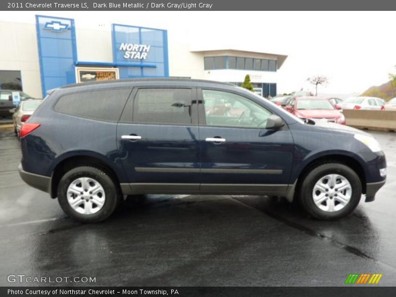 Dark Blue Metallic / Dark Gray/Light Gray 2011 Chevrolet Traverse LS