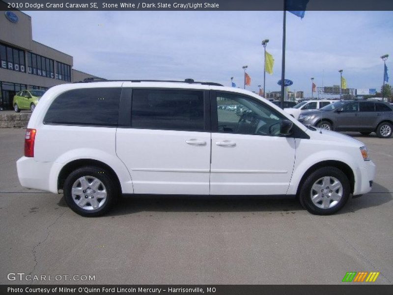 Stone White / Dark Slate Gray/Light Shale 2010 Dodge Grand Caravan SE