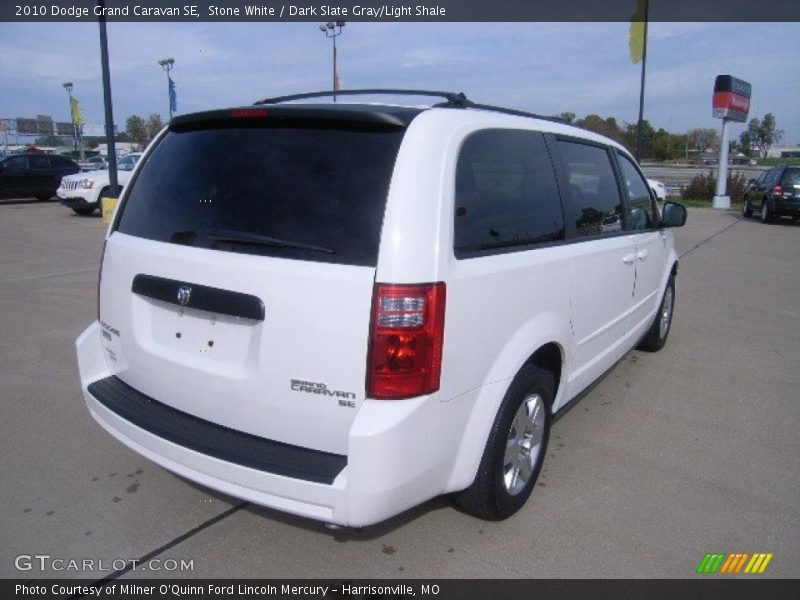 Stone White / Dark Slate Gray/Light Shale 2010 Dodge Grand Caravan SE