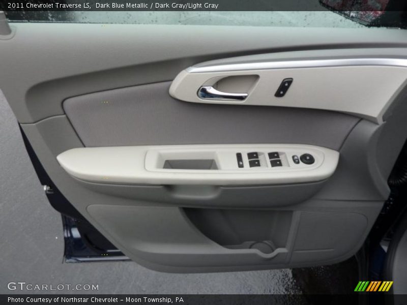 Dark Blue Metallic / Dark Gray/Light Gray 2011 Chevrolet Traverse LS