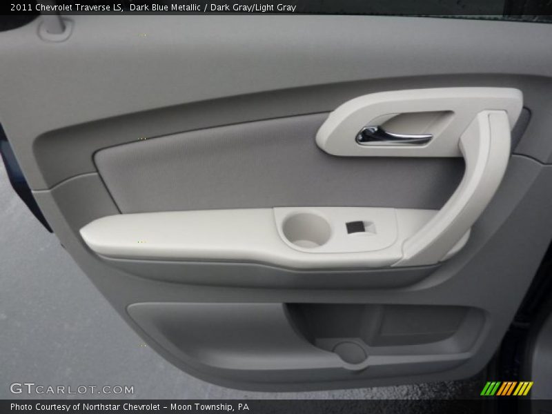 Dark Blue Metallic / Dark Gray/Light Gray 2011 Chevrolet Traverse LS