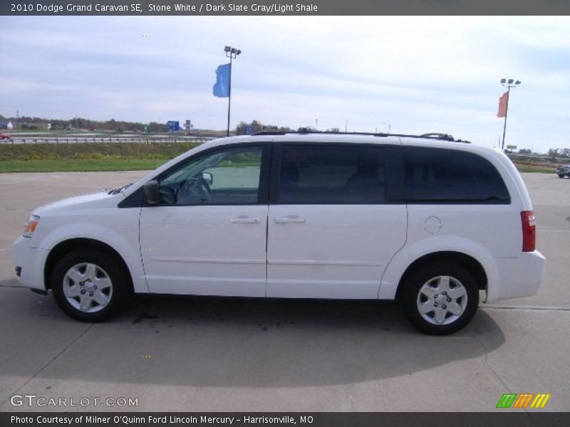 Stone White / Dark Slate Gray/Light Shale 2010 Dodge Grand Caravan SE