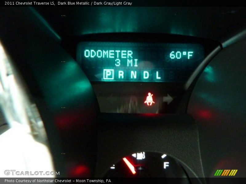 Dark Blue Metallic / Dark Gray/Light Gray 2011 Chevrolet Traverse LS