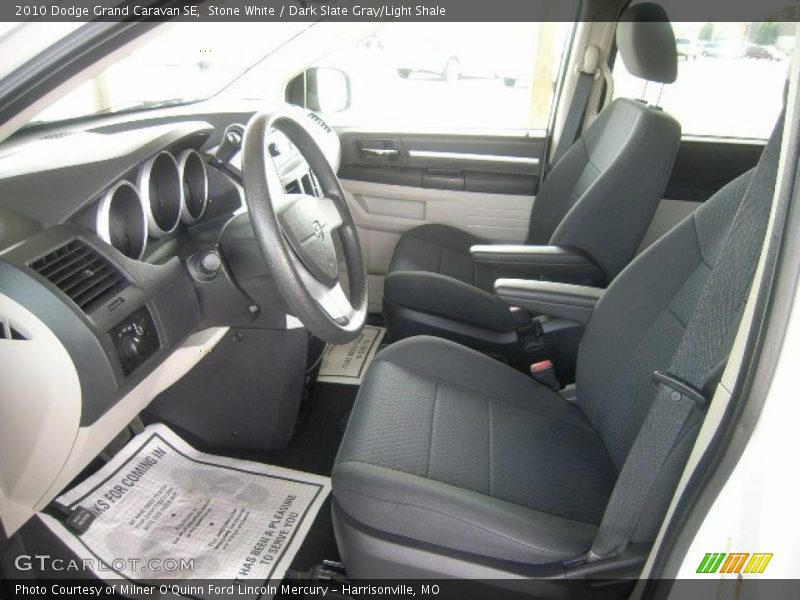 Stone White / Dark Slate Gray/Light Shale 2010 Dodge Grand Caravan SE