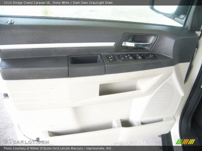 Stone White / Dark Slate Gray/Light Shale 2010 Dodge Grand Caravan SE