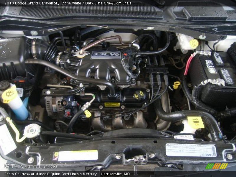 Stone White / Dark Slate Gray/Light Shale 2010 Dodge Grand Caravan SE