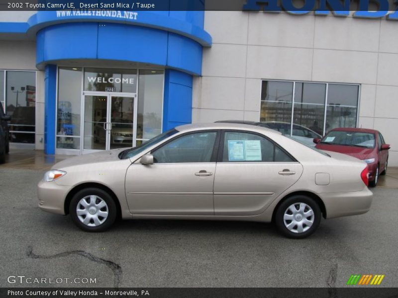 Desert Sand Mica / Taupe 2002 Toyota Camry LE