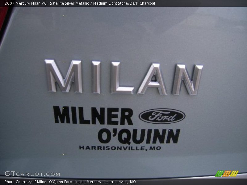 Satellite Silver Metallic / Medium Light Stone/Dark Charcoal 2007 Mercury Milan V6