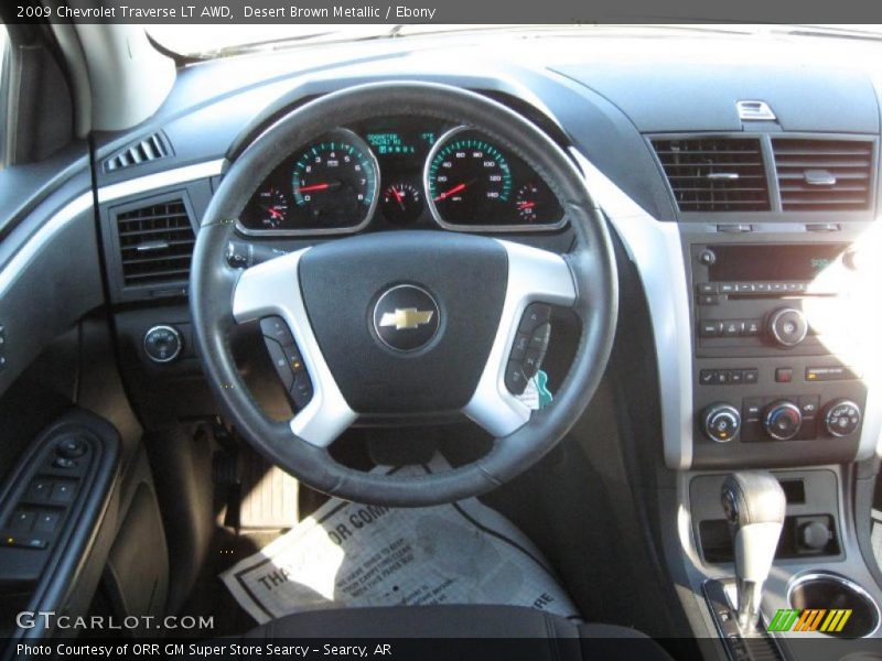 Desert Brown Metallic / Ebony 2009 Chevrolet Traverse LT AWD