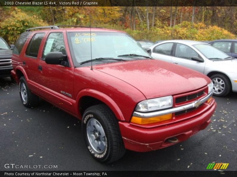 Victory Red / Graphite 2003 Chevrolet Blazer LS 4x4