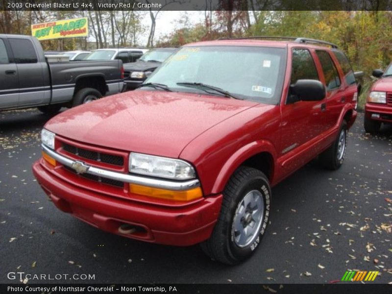 Victory Red / Graphite 2003 Chevrolet Blazer LS 4x4