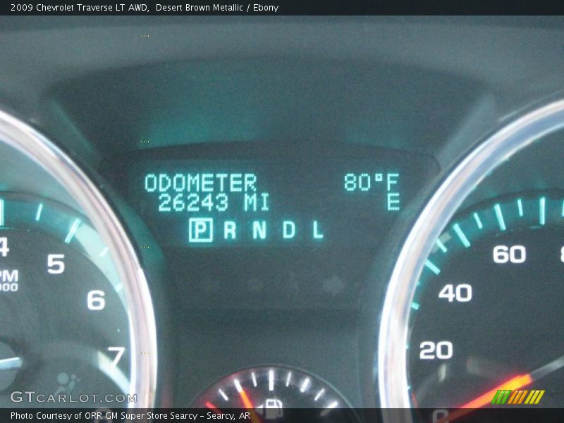 Desert Brown Metallic / Ebony 2009 Chevrolet Traverse LT AWD