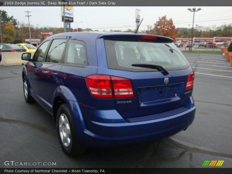 Deep Water Blue Pearl / Dark Slate Gray 2009 Dodge Journey SE