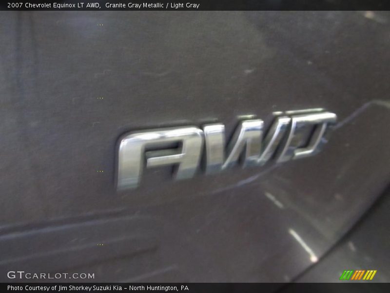 Granite Gray Metallic / Light Gray 2007 Chevrolet Equinox LT AWD