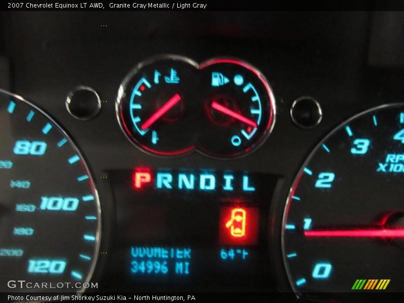 Granite Gray Metallic / Light Gray 2007 Chevrolet Equinox LT AWD