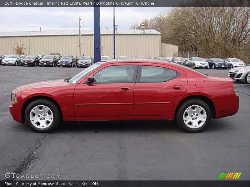 Inferno Red Crystal Pearl / Dark Slate Gray/Light Graystone 2007 Dodge Charger