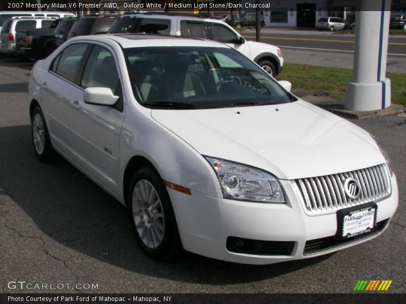 Oxford White / Medium Light Stone/Dark Charcoal 2007 Mercury Milan V6 Premier AWD