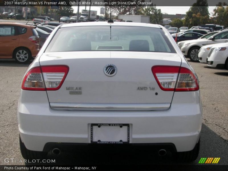 Oxford White / Medium Light Stone/Dark Charcoal 2007 Mercury Milan V6 Premier AWD