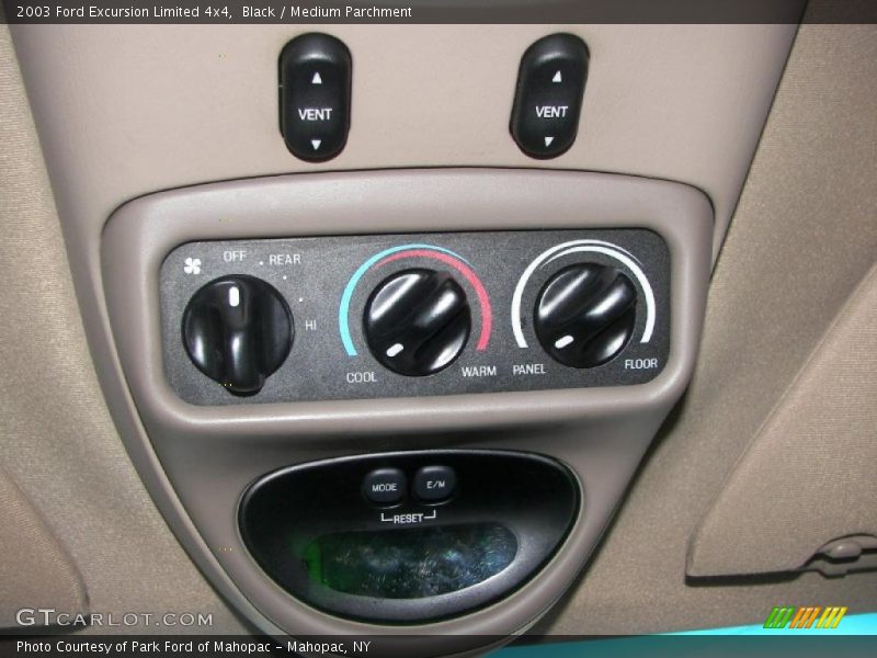 Controls of 2003 Excursion Limited 4x4