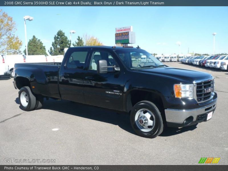 Black Onyx / Dark Titanium/Light Titanium 2008 GMC Sierra 3500HD SLE Crew Cab 4x4 Dually