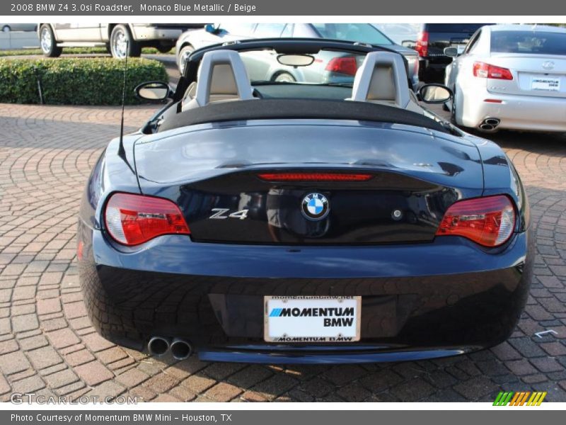 Monaco Blue Metallic / Beige 2008 BMW Z4 3.0si Roadster