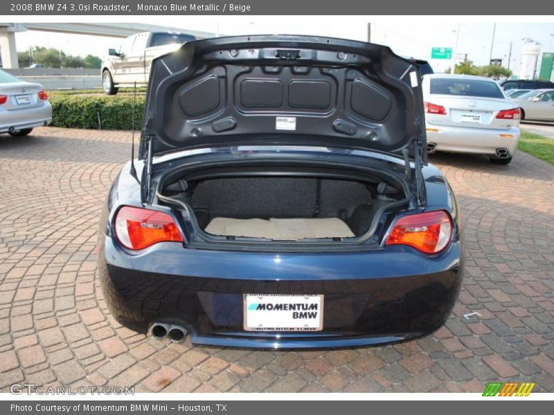 Monaco Blue Metallic / Beige 2008 BMW Z4 3.0si Roadster
