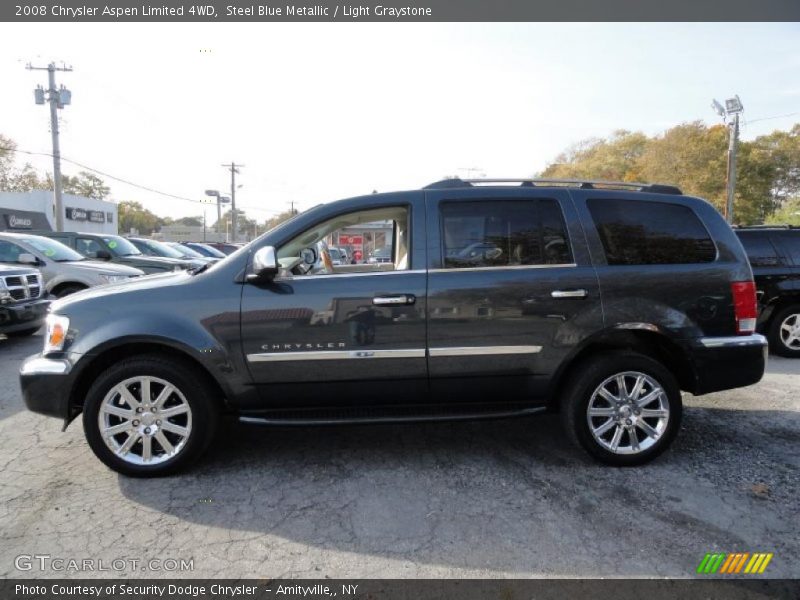 Steel Blue Metallic / Light Graystone 2008 Chrysler Aspen Limited 4WD