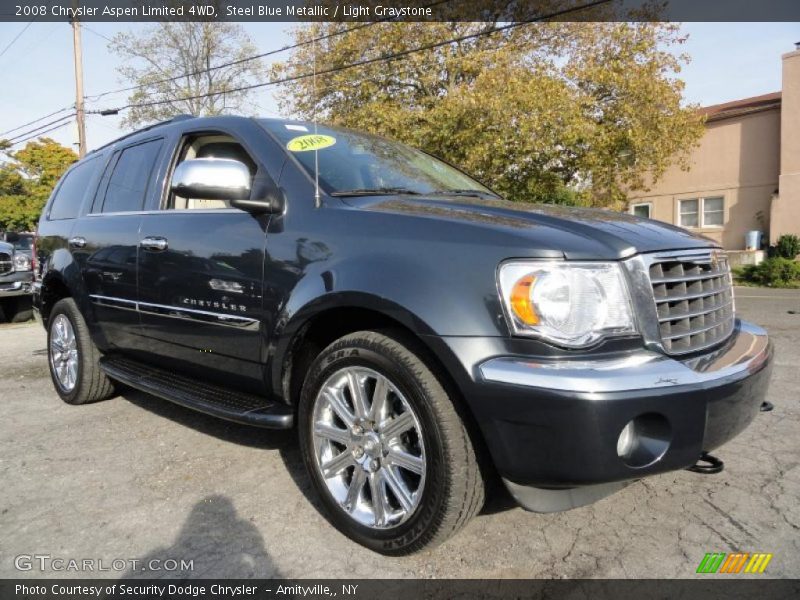 Steel Blue Metallic / Light Graystone 2008 Chrysler Aspen Limited 4WD