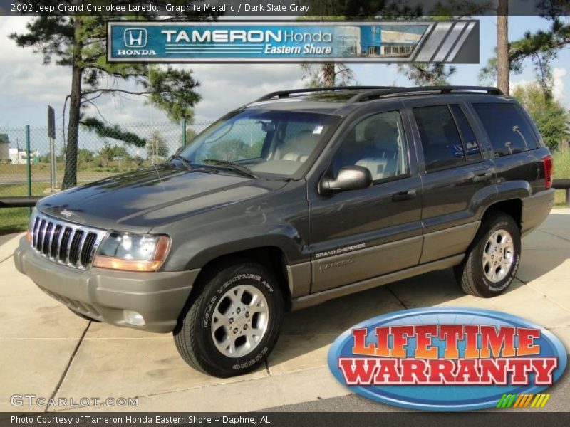 Graphite Metallic / Dark Slate Gray 2002 Jeep Grand Cherokee Laredo
