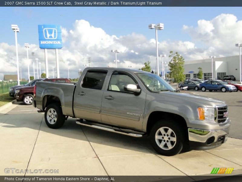 Steel Gray Metallic / Dark Titanium/Light Titanium 2007 GMC Sierra 1500 SLT Crew Cab