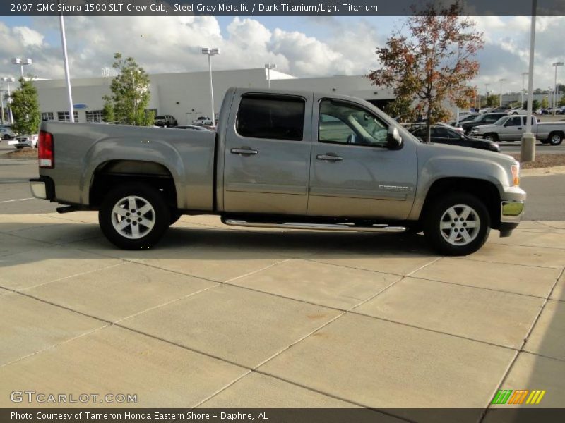 Steel Gray Metallic / Dark Titanium/Light Titanium 2007 GMC Sierra 1500 SLT Crew Cab